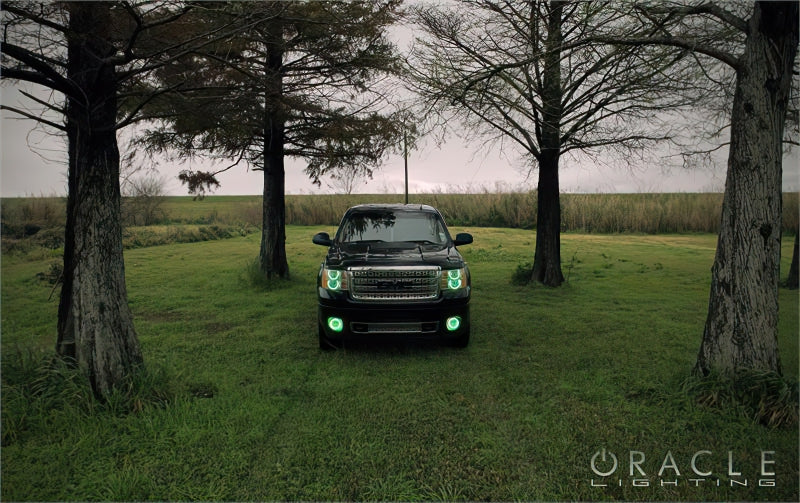 Oracle 08-13 GMC Sierra LED Round Ring Headlight Halo Kit - Blue