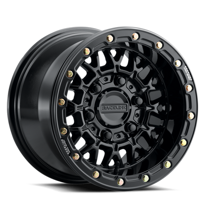 Raceline A15 Omega 15x10in / 5x114.3 BP / 10mm Offset / 68mm Bore - Gloss Black