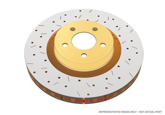 DBA 00-06 Audi TT Front 4000 Series Drilled & Slotted Rotor
