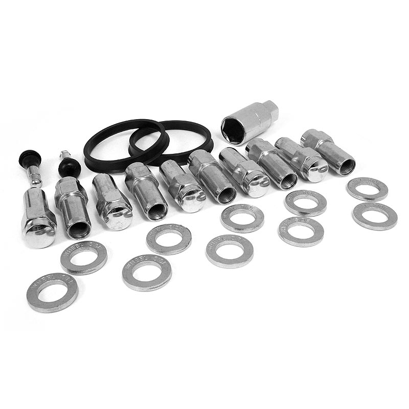 Race Star 1/2in Ford Open End Deluxe Lug Kit (Off Set Washers) - 10 PK