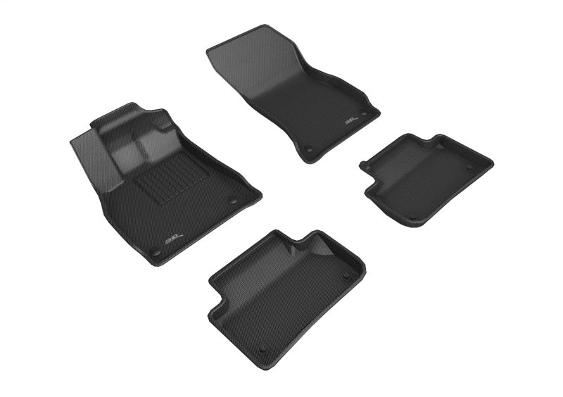 3D MAXpider 2018-2020 Audi Q5 Kagu 1st 2nd Row Floormats - Black