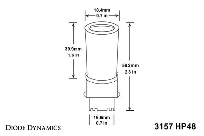Diode Dynamics 3157 LED Bulb HP48 LED - Red (Single)