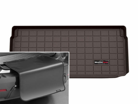 WeatherTech 14-24 MINI Hardtop 2 door Behind 3rd Row Cargo Liner w/Bumper Protector - Cocoa