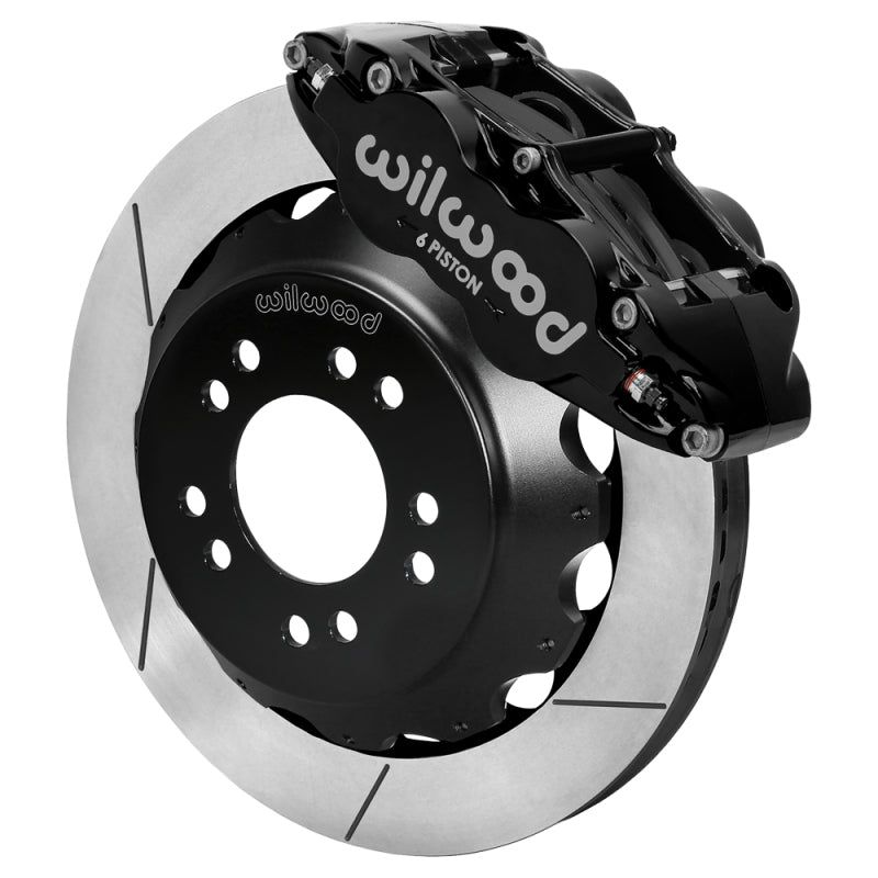 Wilwood Ford Mustang II Ford Narrow Superlite 6 Front Brake Kit w/ 12.88in Slotted Rotor - Black