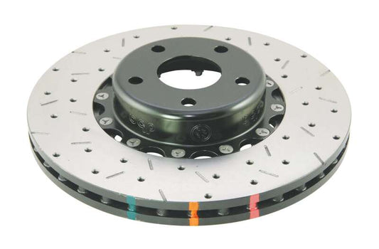 DBA 02-10 WRX / 13+ FR-S / 13+ BRZ Premium Front Drilled & Slotted 5000 Series Rotor w/ Black Hat