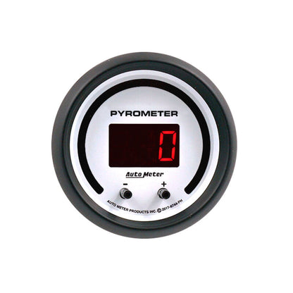 Autometer 52.4mm White Two Channel 0-2000 Degree Pyrometer (EGT) Phantom Elite Digital Gauge