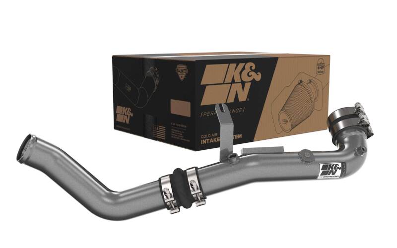 K&N 22-24 Honda Civic 1.5L L4 Aluminum Charge Pipe Kit - Gunmetal Gray