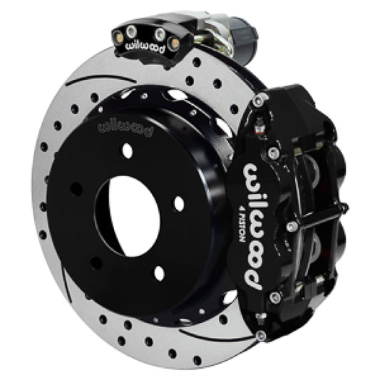 Wilwood 88-98 GM C1500 Superlite Rear Elec. Parking Brake Kit 14in SRP Rotor 3.25in Offset - Blk