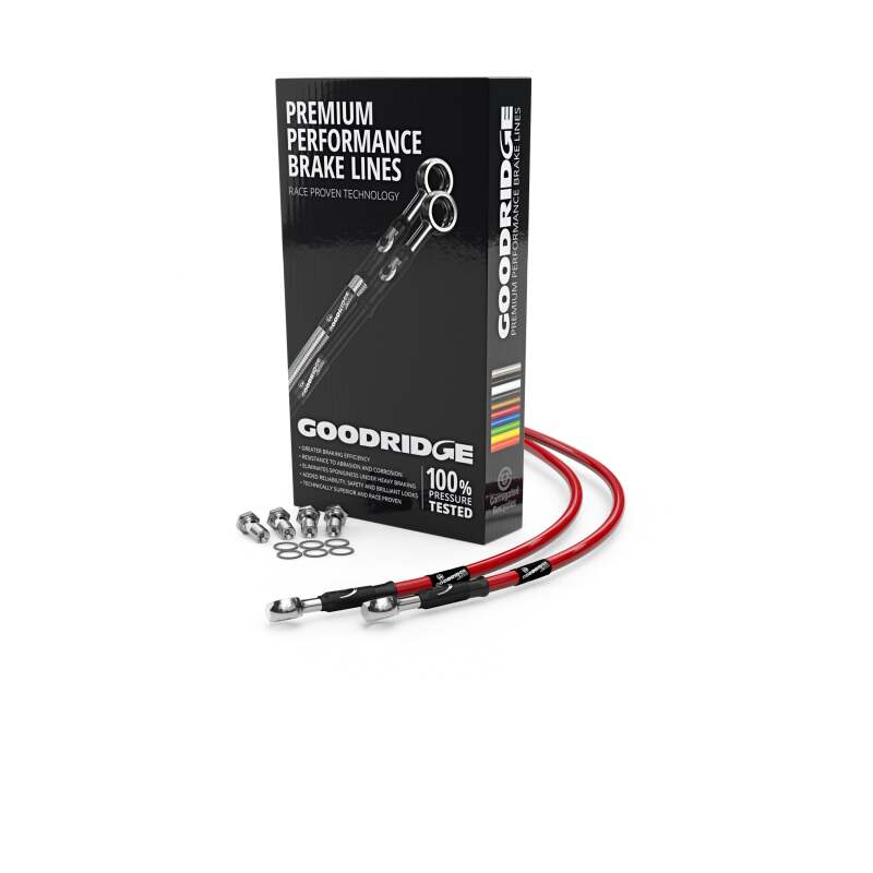 Goodridge 99-07 Honda CBR600F Red Front SS Brake Lines