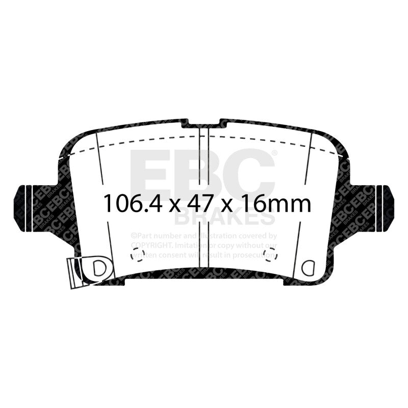 EBC 2018+ Buick Regal Sportback 2.0T 2WD Redstuff Rear Brake Pads