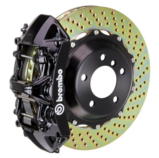 Brembo 06-11 GS300 Front GT BBK 6 Piston Cast 355x32 2pc Rotor Drilled-Black