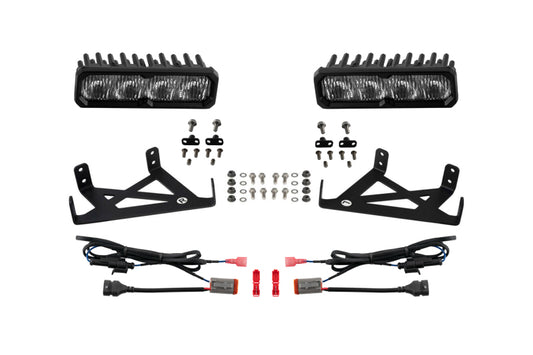 Diode Dynamics 2020-2022 Ford F-250 Super Duty F250 Fog SS6 Pro LED Kit White 6000K