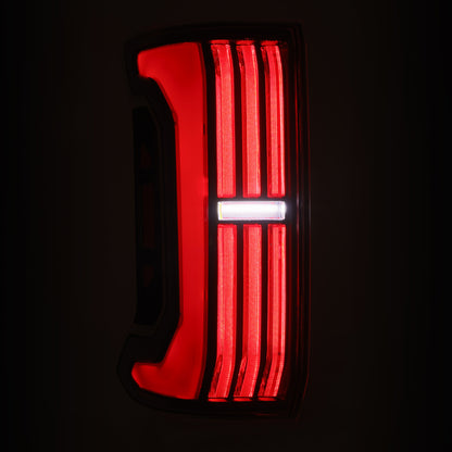 AlphaRex 24-25 Toyota Tacoma NOVA-Series LED Prismatic Tail Lights - Black Red