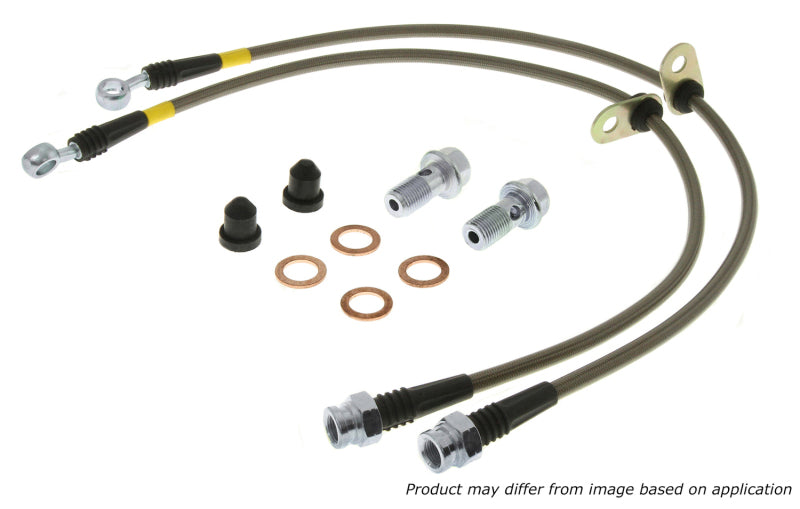 StopTech - 90-93 Acura Integra / 90-91 Honda CRX Si Rear Disc Rear SS Brake Lines