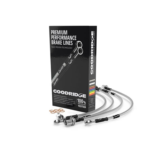 Goodridge 74-91 Land Rover Range Rover County 4in Extended Stainless Steel Brake Lines