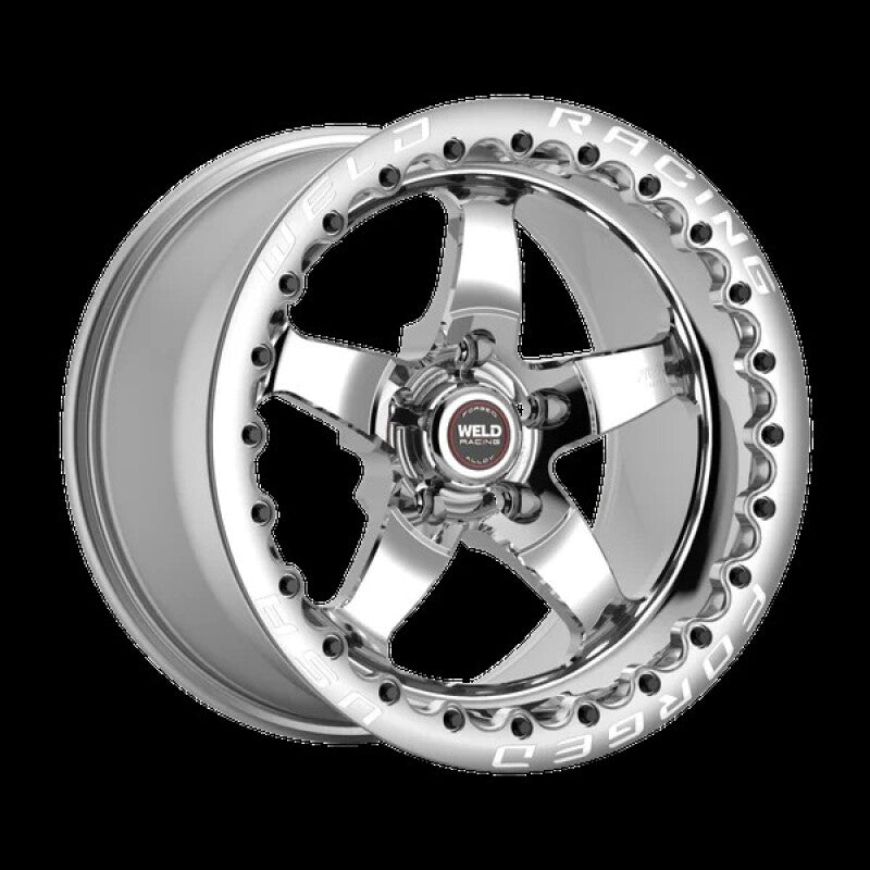 Weld S71 17x10 / 5x120mm BP / 7.2in. BS Polished Wheel 3.18in (High Pad) - Black Single Beadlock