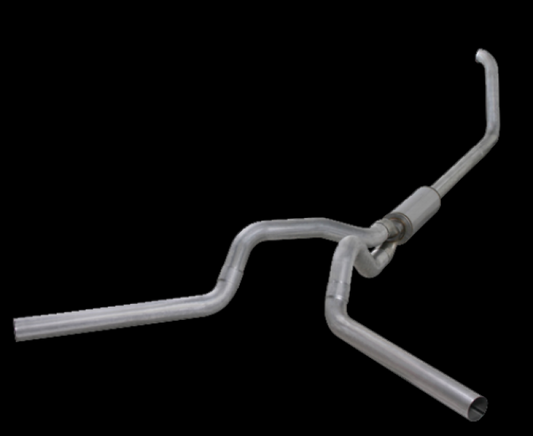 Diamond Eye KIT 4in Turbo Back DUAL AL: 00-03 FORD 7.3L F250/F350 W/ PYROMETER PLUG