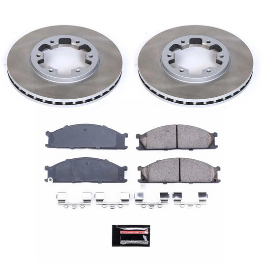 Power Stop 87-95 Nissan Pathfinder Front Semi-Coated Rotor Kit