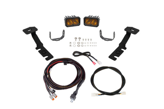 Diode Dynamics 19-25 Toyota RAV4 C2 2.0 LED Ditch Light Kit - Pro Yellow Combo