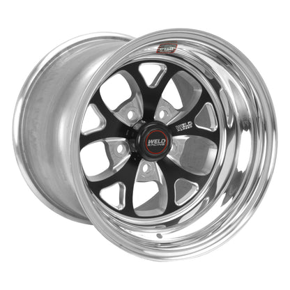 Weld S76 15x8.275 / 5x4.75 BP / 3.5in. BS -29mm Offset Black Wheel 3.18ID Low Pad