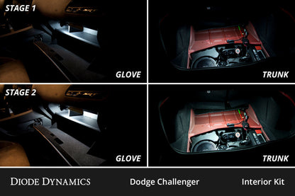 Diode Dynamics 09-14 Dodge Challenger Interior LED Kit Cool White Stage 1
