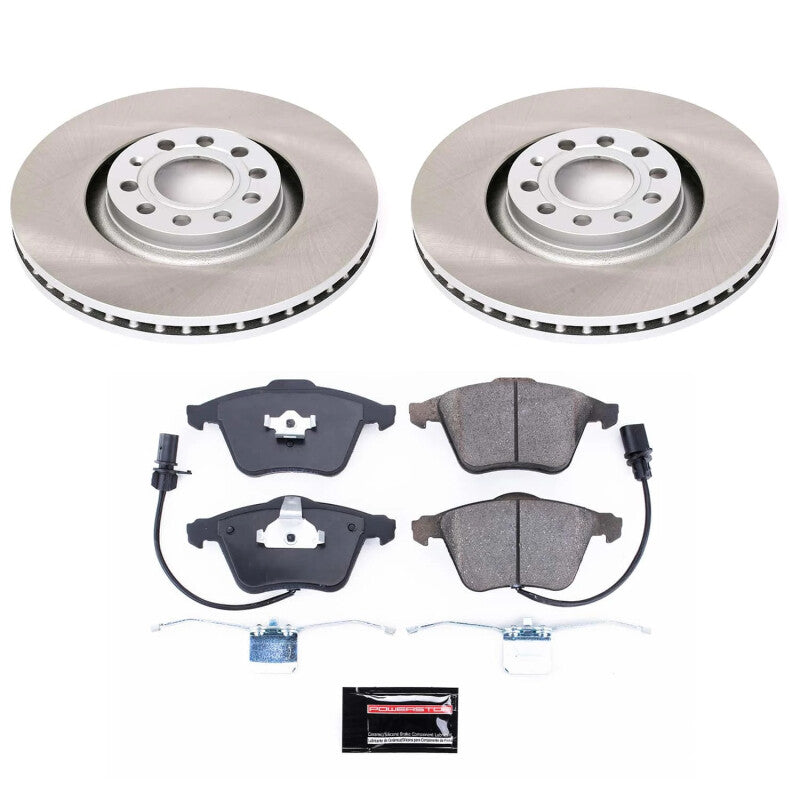 Power Stop 05-09 Audi A4 Quattro Front Semi-Coated Rotor Kit