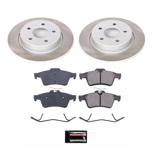 Power Stop 12-18 Ford Focus Rear Semi-Coated Rotor Kit