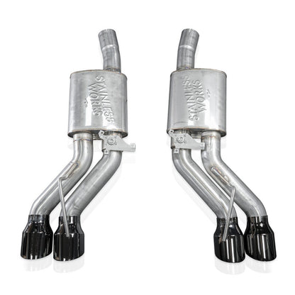 Stainless Works 22-25 Cadillac CT5-V Blackwing Axle Back Exhaust - Black Chrome Tips