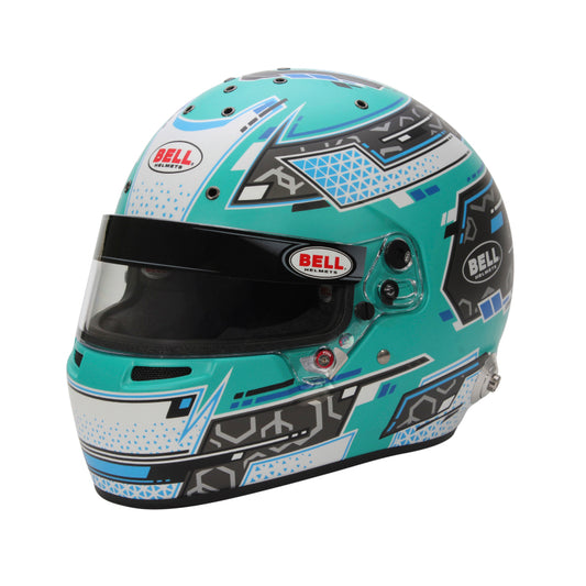 Bell Helmet Rs7 Stamina Anthracite/Aquamarine (Hans) 55(6 7/8) Fia8859-2024/Sa2025