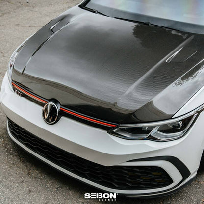 Seibon 22-23 Volkswagen Golf GTI/R  TM-Style Carbon Fiber Hood