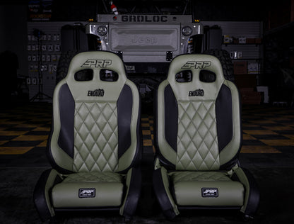 PRP 03-06 Jeep Wrangler TJ Enduro Elite Suspension Seat Trek Edition - Gray (Pair)