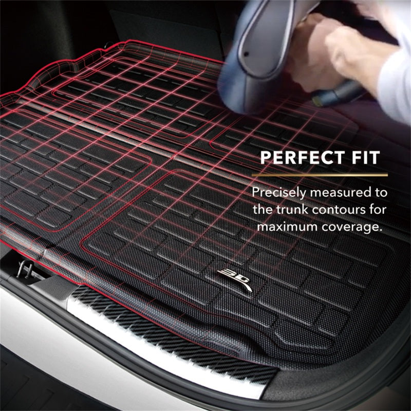 3D MAXpider 17-22 Hyundai Ioniq Hybrid No Sub Kagu Black Cargo Liner