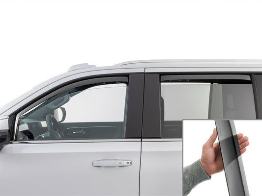 WeatherTech 21-25 Cadillac Escalade ESV Front Rear Side Window Deflectors - Dark Tint