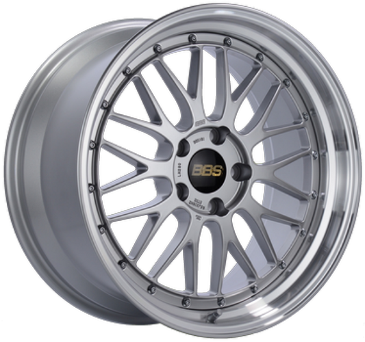 BBS LM 19x9 5x112 ET34 Diamond Silver Center Diamond Cut Lip Wheel - 82mm PFS/Clip Required