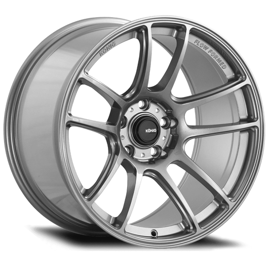 Konig Heliogram 18X9.5 5X120 ET35 Titanium Metallic Knurled Bead Flow Formed