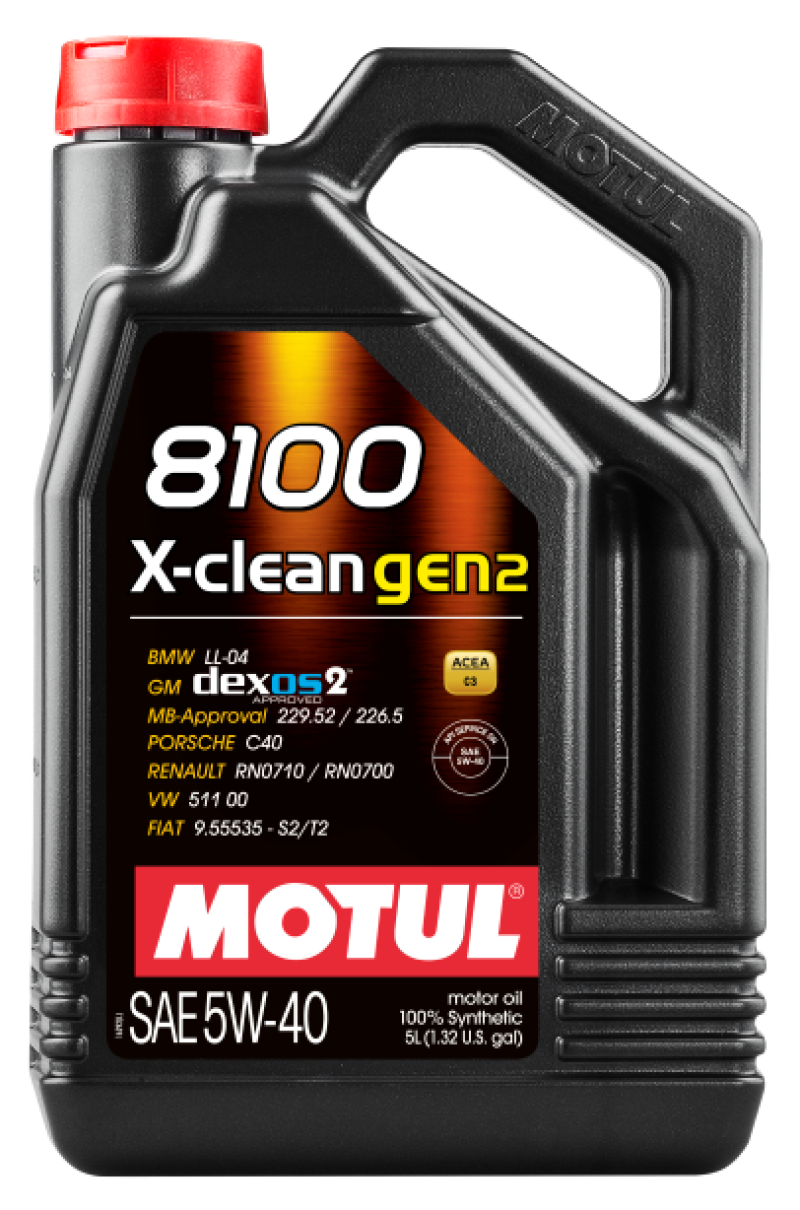 Motul - 5L Synthetic Engine Oil 8100 X-CLEAN Gen 2 5W40