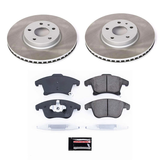 Power Stop 13-16 Lincoln MKZ Front Semi-Coated Rotor Kit