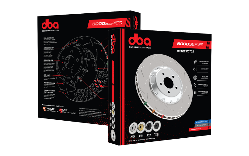DBA 03-07 350Z / 03-04 G35 w/ Brembo Front Drilled & Slotted 5000 Series 2 Piece Rotor Assembled w/