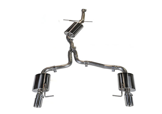 AWE Tuning Audi B8 A5 2.0T Touring Edition Exhaust - Dual Outlet Polished Silver Tips