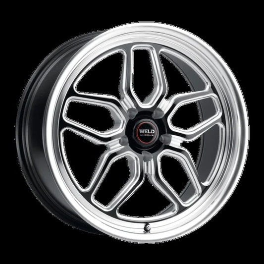 Weld Laguna S107 19x10 / 5x120.65 / ET31 -Gloss Black Milled - Diamond Lip