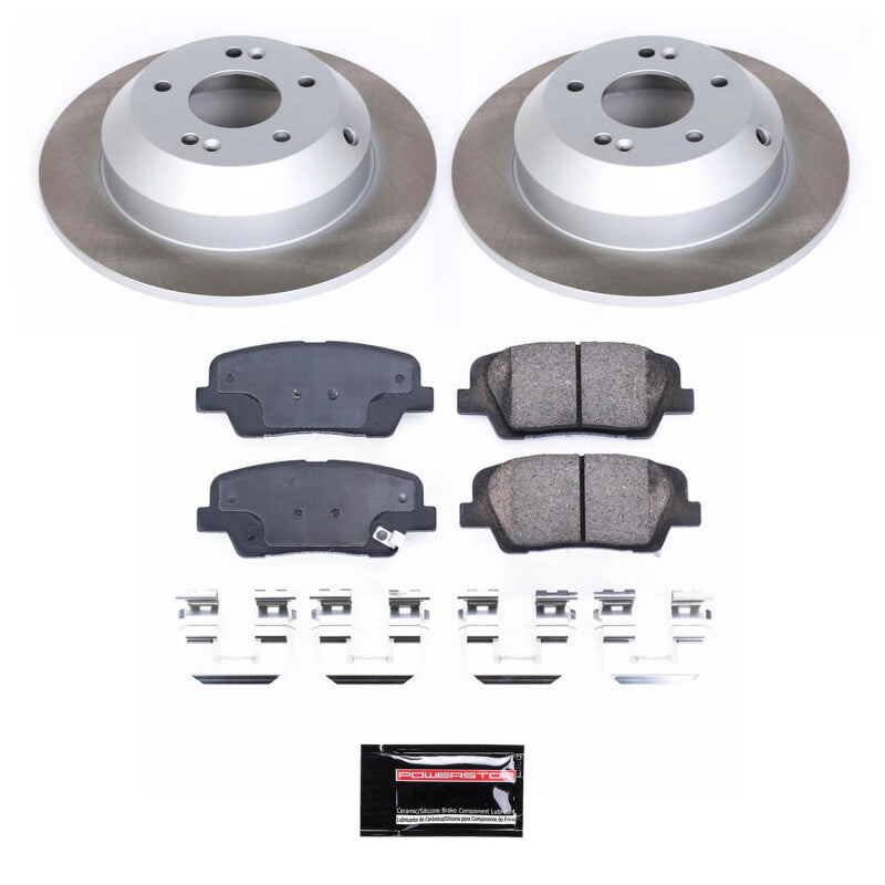 Power Stop 16-20 Kia Sorento Rear Semi-Coated Rotor Kit