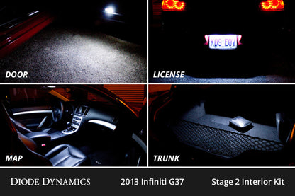 Diode Dynamics 08-15 Infiniti G37 Coupe/Convertible Interior LED Kit Cool White Stage 1