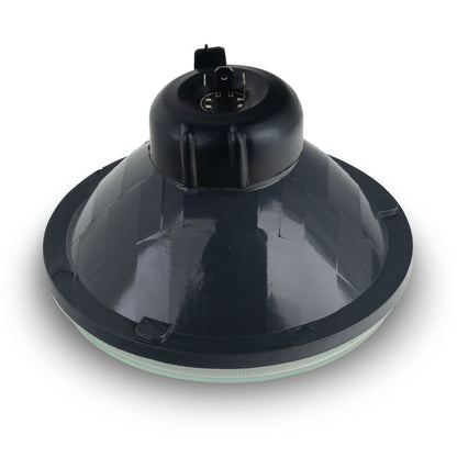 Oracle 7in Sealed Beam Glass Lens Headlight  Non-Halo-Compatible with H4 LED Bulbs