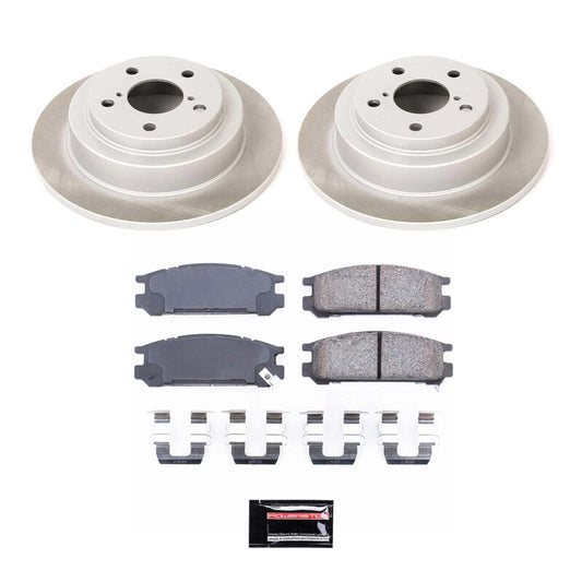 Power Stop 90-99 Subaru Legacy Rear Semi-Coated Rotor Kit