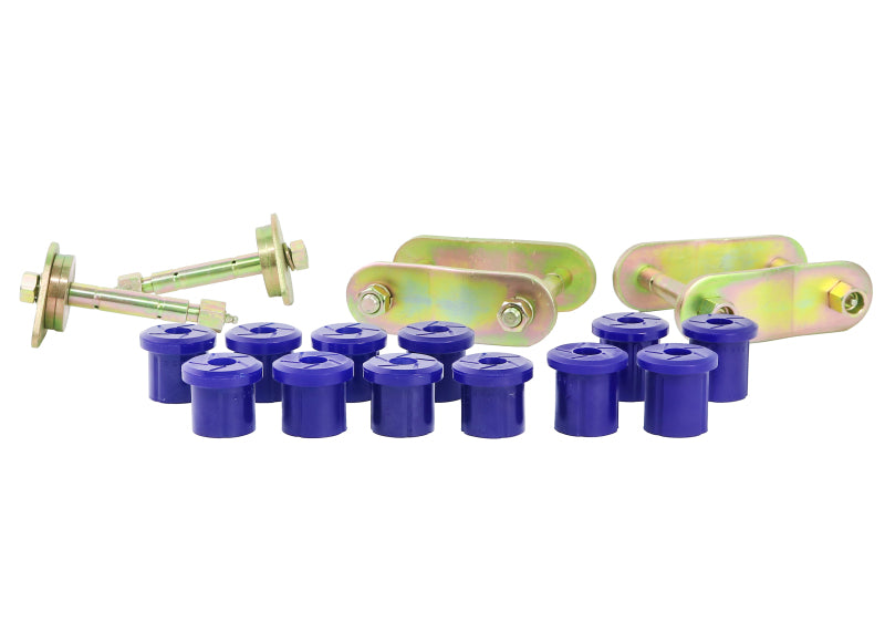 SuperPro 07+ Toyota Land Cruiser Greaseable Leaf Spring and Shackle Bushing Kit- (Rear)