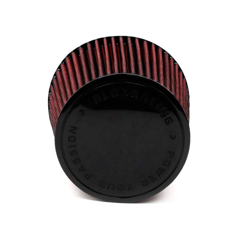 BLOX Racing Performance Filter Kit w/ 3.5inch Velocity Stack Black Filter and 3.5inch Silicone Hose