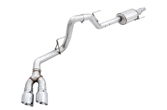 AWE Tuning 2015+ Ford F-150 0FG Single Exit Performance Exhaust System w/4.5in Chrome Silver Tips