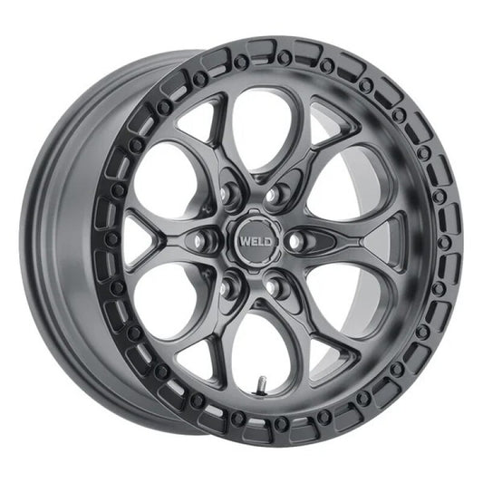 Weld 17x9 Ledge 6 6x139.7 ET-12 BS 4.50 Satin GUN / Satin BLK Ring 106.1