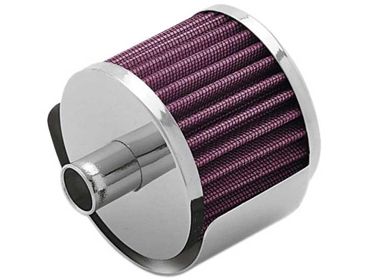 K&N Breather 1in Flg W/1in-1/4in Grmt 3in od X 2-3/8in h