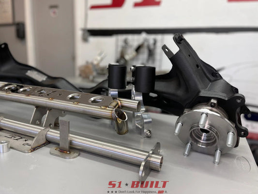 S1 Built - AWD Conversion Bundle: OEM style AWD/RWD/FWD Trailing Arms with Tubular Rear Diff Mount Kit and Billet Forks